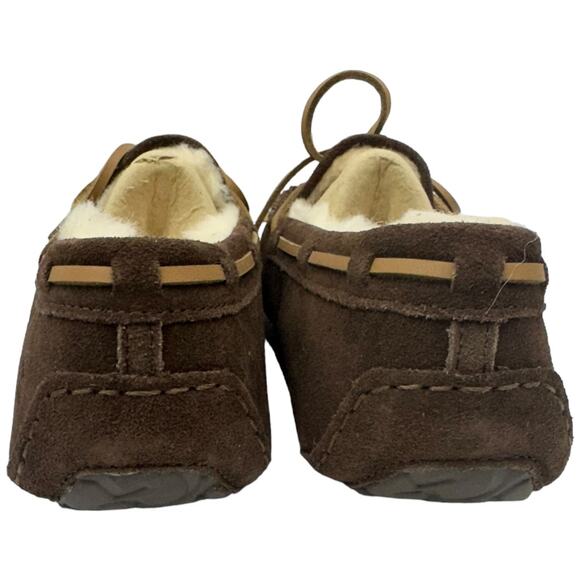 Authentic Ugg Olsen Slippers Indoor Outdoor Loafers Men's 8 Womens 9.5 Espresso - Picture 3 of 6